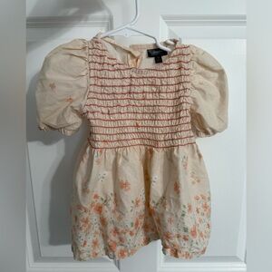 Toddler Floral Puff Sleeve Babydoll Top